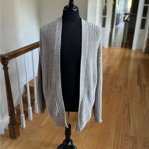 Ava & Viv Beige Open-Front Cardigan